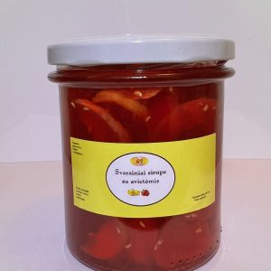 Svarainiai sirupe su avietėmis (350 ml.)